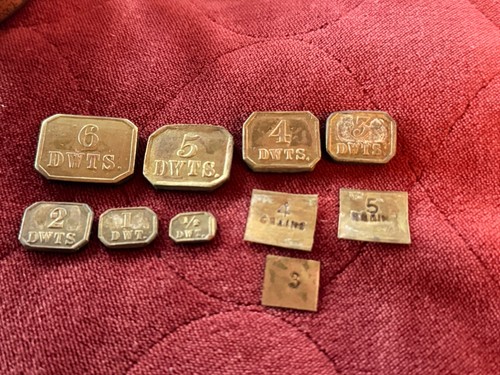 Set antique brass coin - 7,