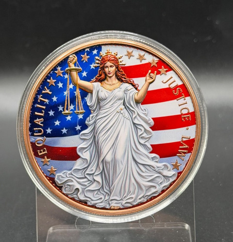 Colorized copper round - oz,